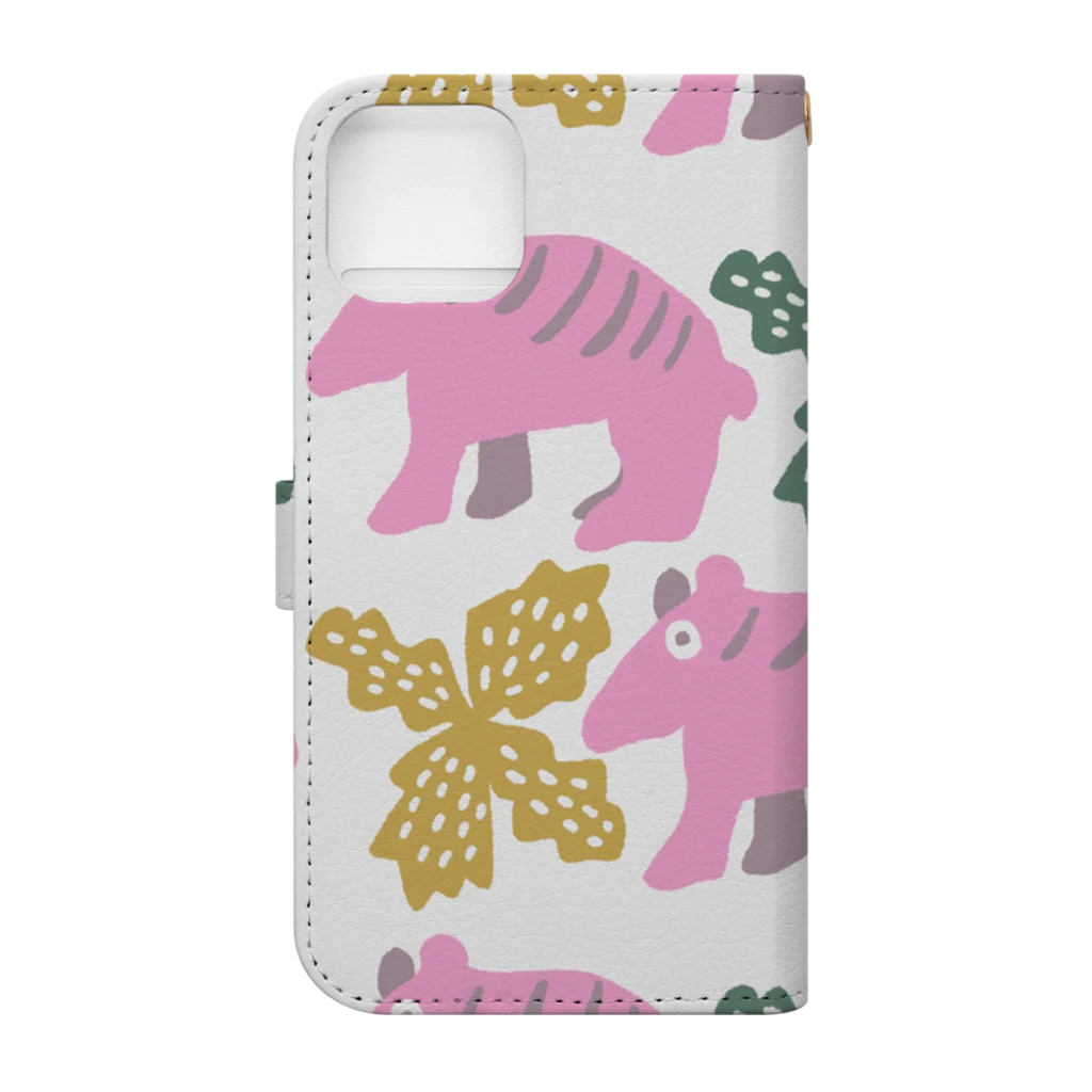 ヤマナカトモコのTapirs  Book-Style Smartphone Case :back