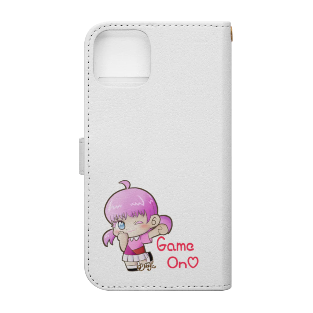 はりねずこのイラストのゲームオン！モモちゃん Book-Style Smartphone Case :back