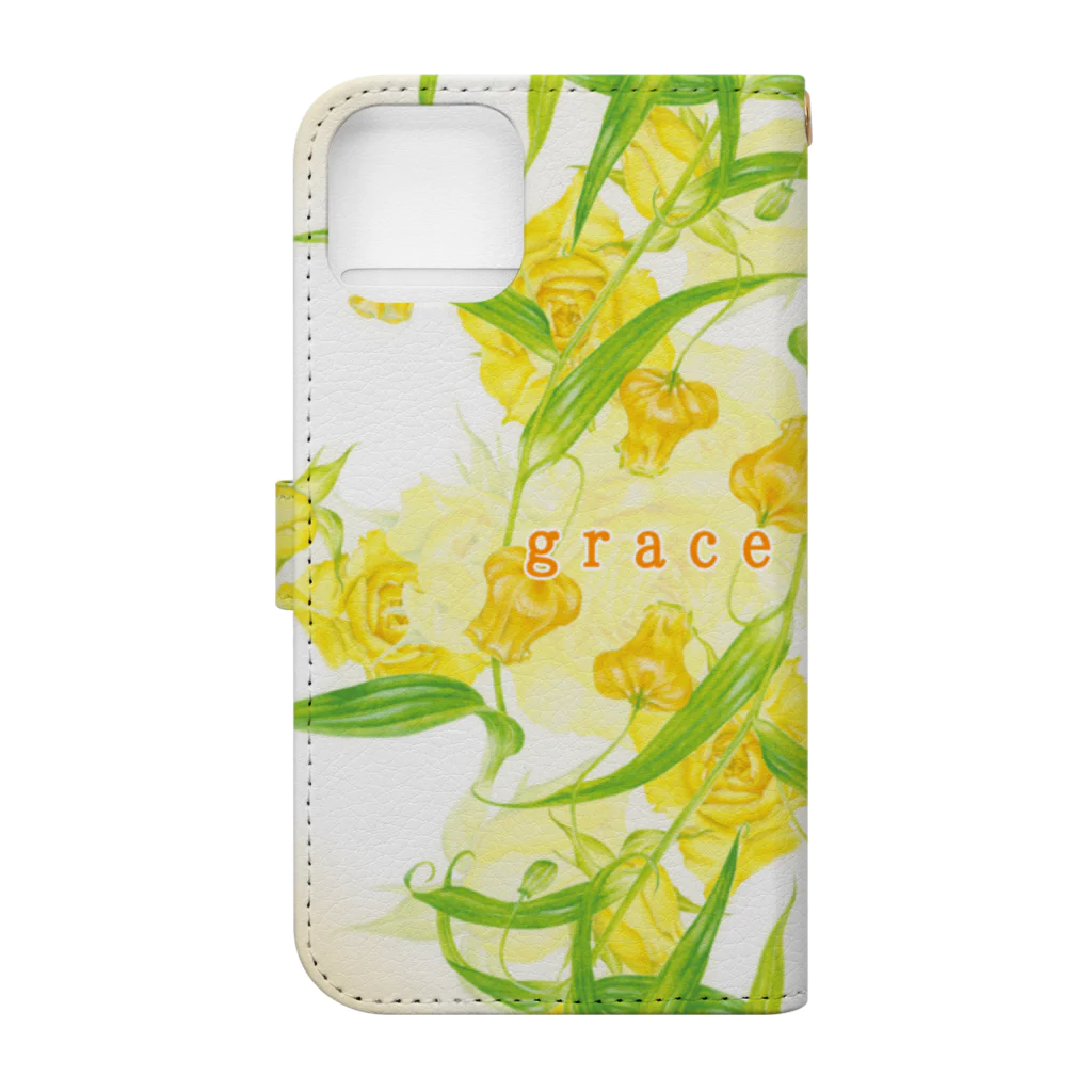 idumi-artの花曼荼羅🧡Grace🧡天の恵み Book-Style Smartphone Case :back