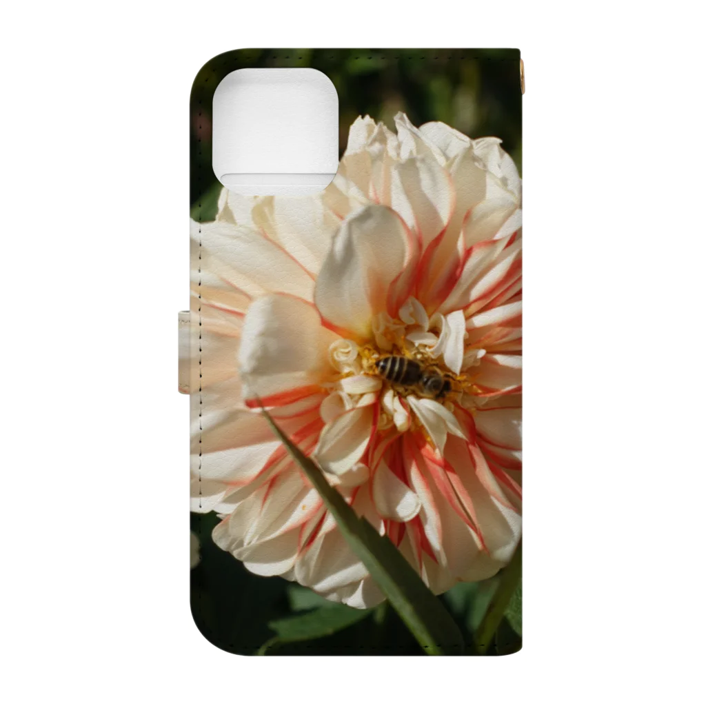 じょにーのflower white2 Book-Style Smartphone Case :back