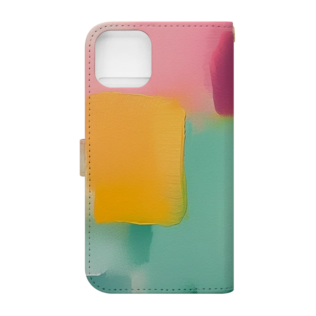 artisticのabstractペインティング Book-Style Smartphone Case :back