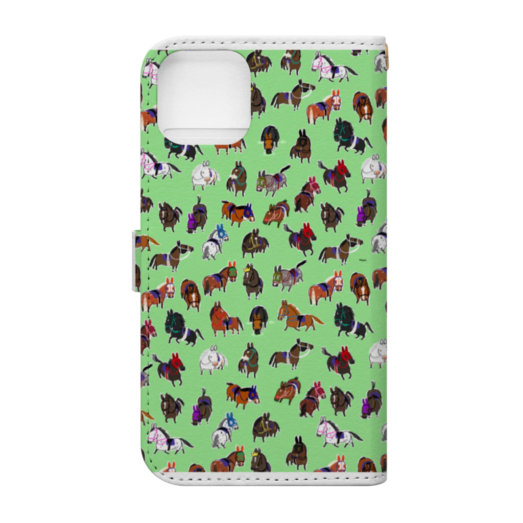 POPPY＿moooo  チャリティーショップの2022 春　競走馬 Book-Style Smartphone Case :back