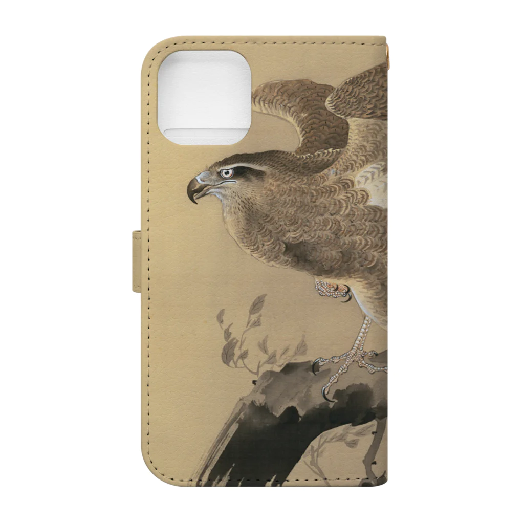 MUGEN ARTの小原古邨　鷹　Ohara Koson / Falcon Book-Style Smartphone Case :back