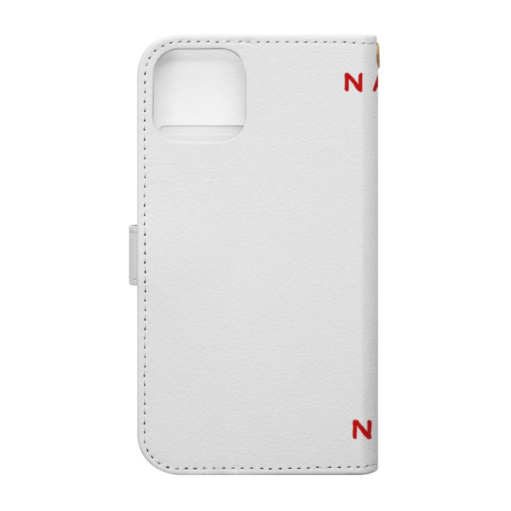 NIKORASU GOの野球デザイン「投げて投げて投げまくる」（Tシャツ・パーカー・ETC）） Book-Style Smartphone Case :back