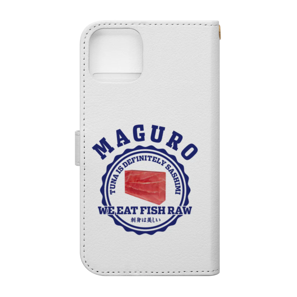 LONESOME TYPE ススのまぐろ（MARINE） Book-Style Smartphone Case :back