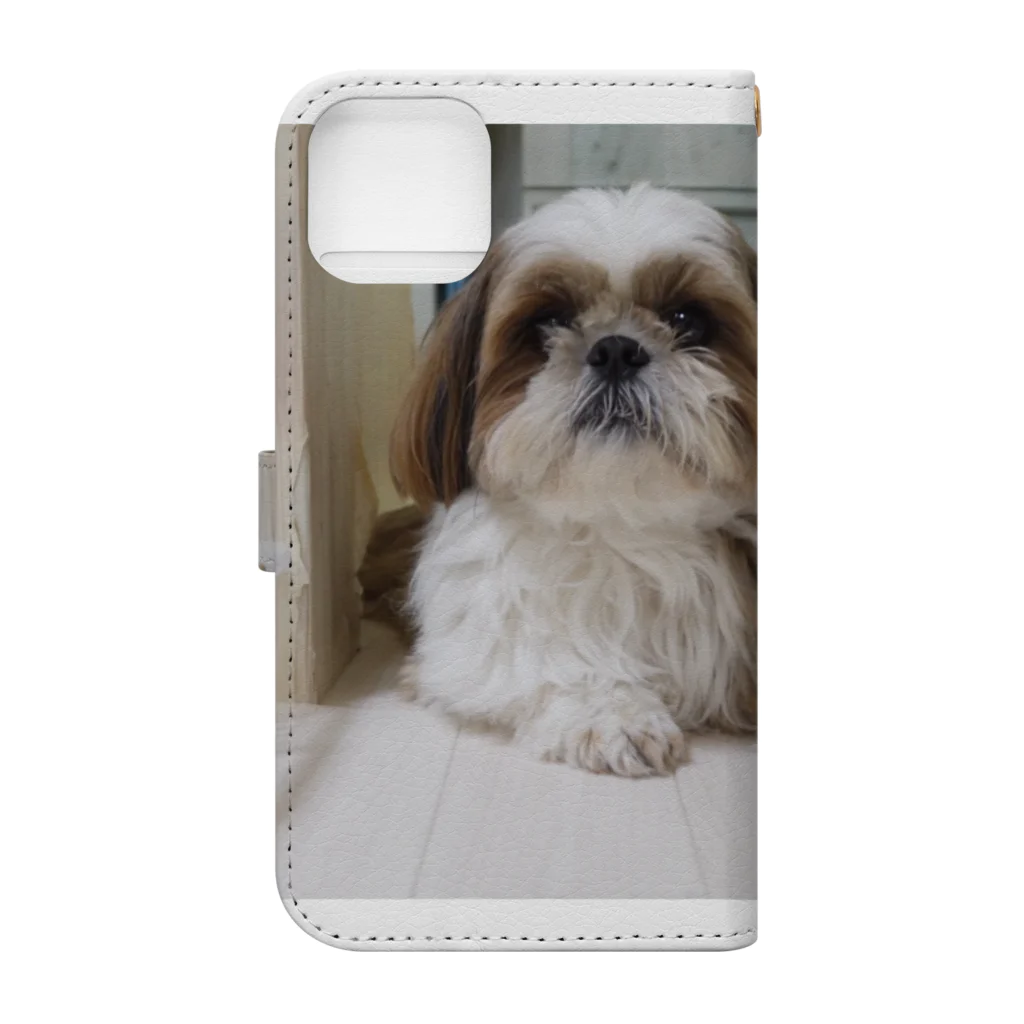 シーズー犬ふくちゃんのお店の癒しのシーズースマホケース Book-Style Smartphone Case :back