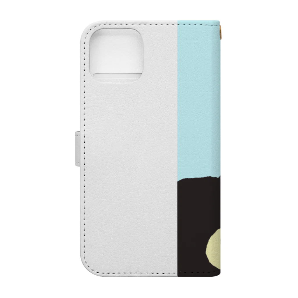 yuru.natu.artの『覗いてるチッチたち』 Book-Style Smartphone Case :back