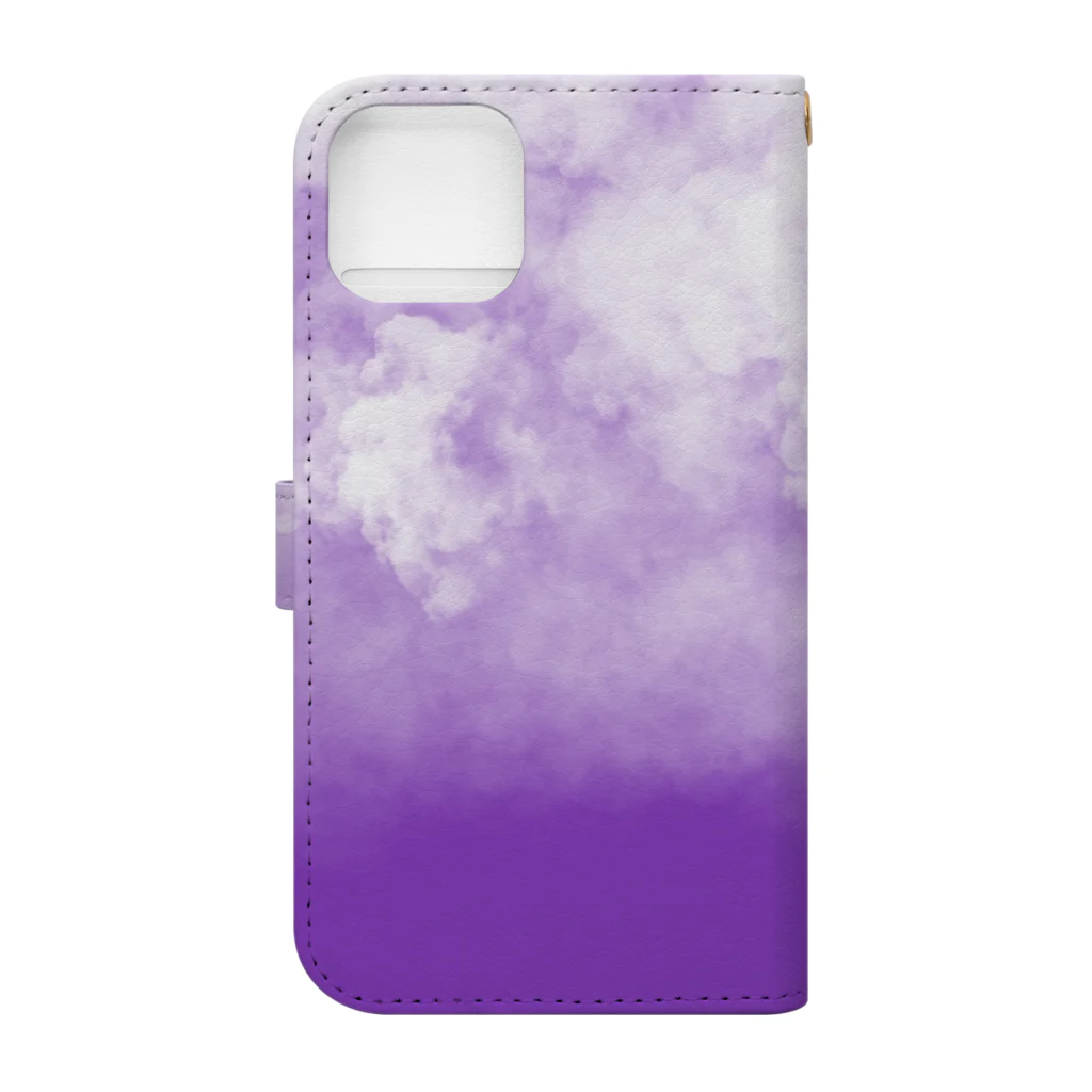 IHYLIのSky/purple 手帳型スマホケースの裏面