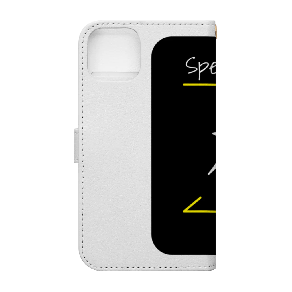 C.H.P WORKSの槍(Spear/ヤリ)- 漢字ロゴデザイン Book-Style Smartphone Case :back