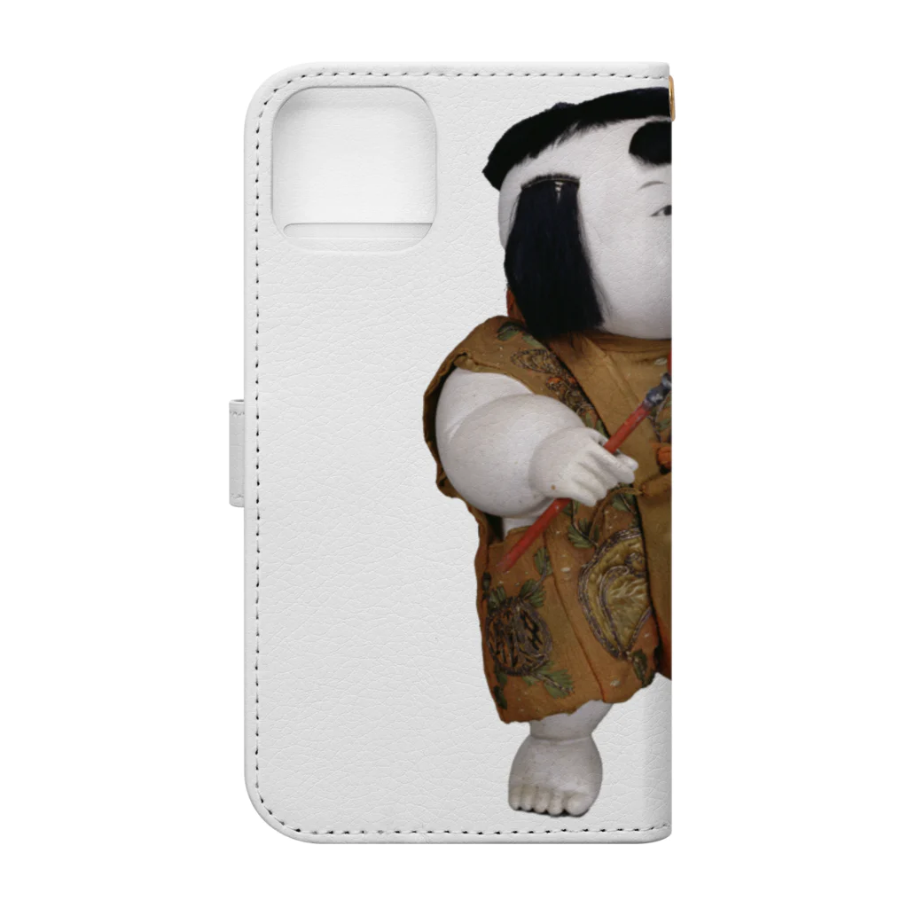 メディア木龍・谷崎潤一郎研究のつぶやきグッズのお店の御所人形（大） Book-Style Smartphone Case :back