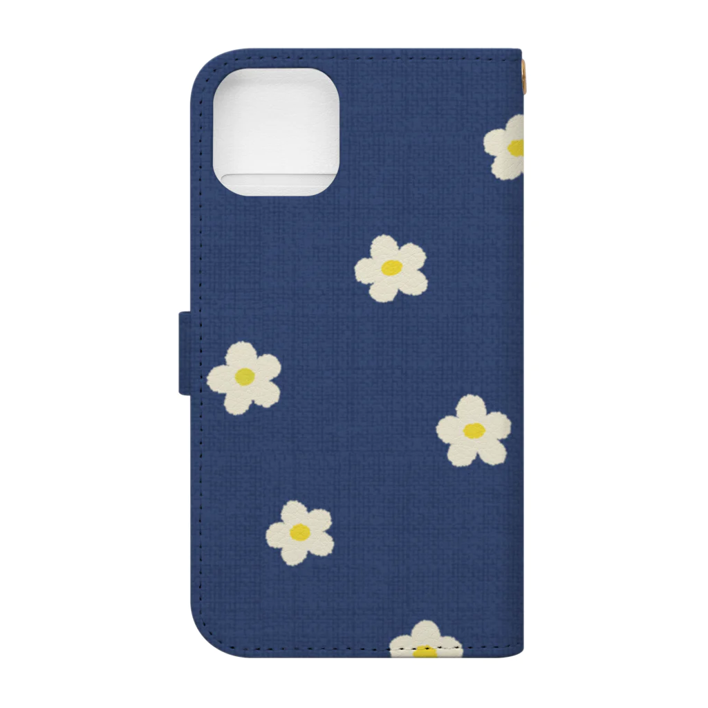 こめつぶ店のお花っぽい Book-Style Smartphone Case :back