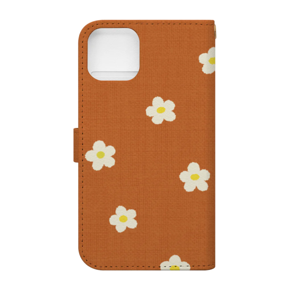 こめつぶ店のお花っぽい Book-Style Smartphone Case :back