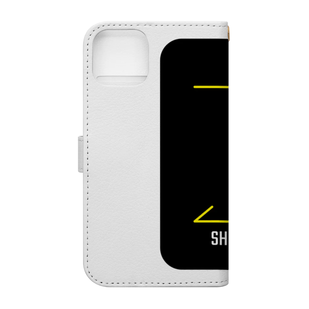 C.H.P WORKSの質実剛健(SHITSUJITSUGOUKEN)- 漢字ロゴデザイン（四字熟語） Book-Style Smartphone Case :back