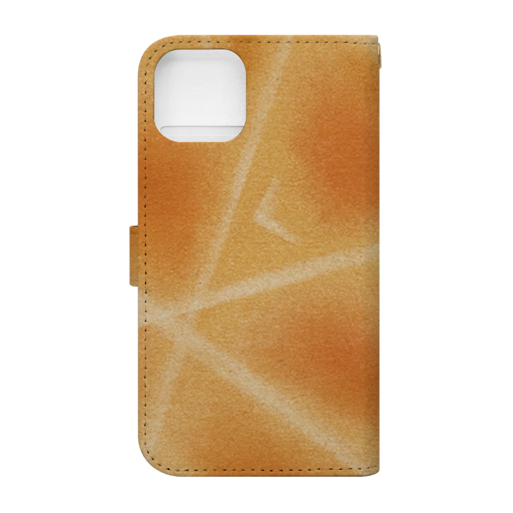 my pastel（いしはら　まさこ）のオレンジのタイル Book-Style Smartphone Case :back