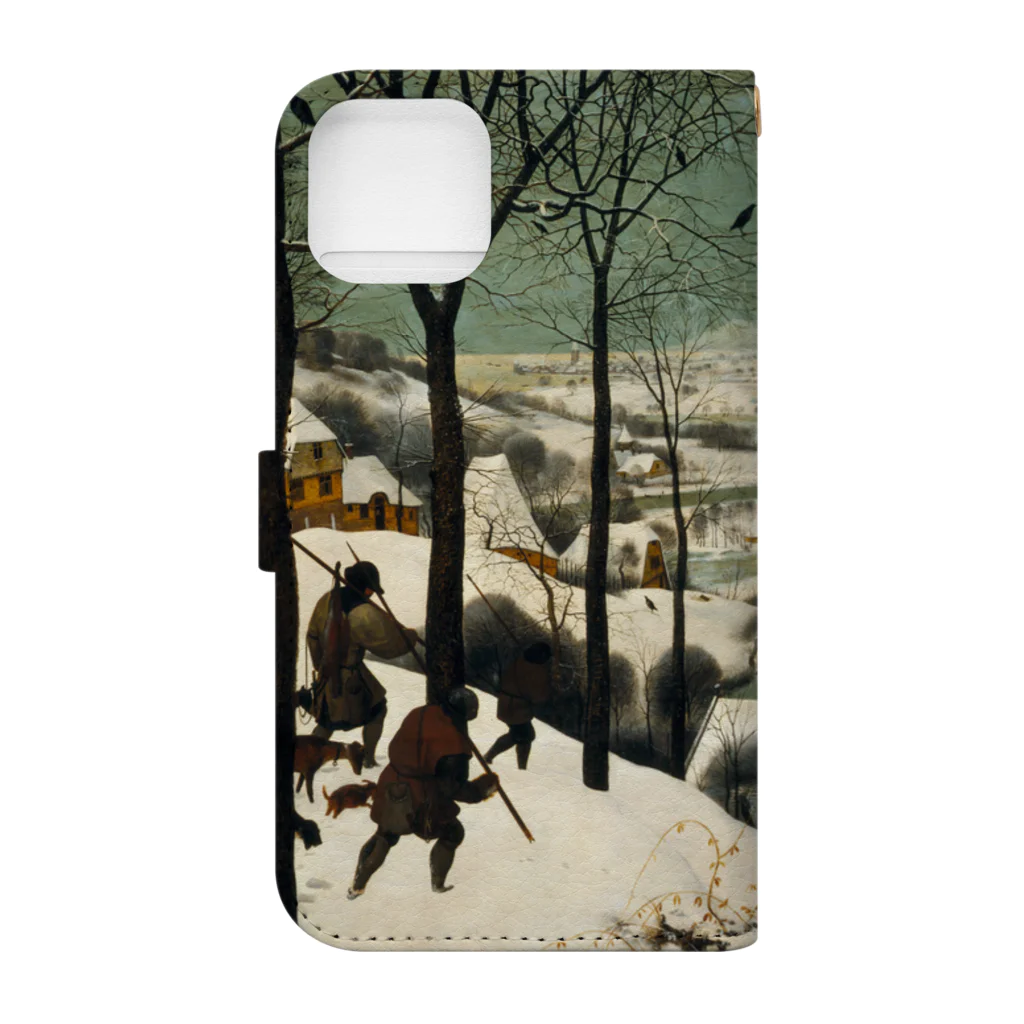 世界美術商店の雪中の狩人 / The Hunters in the Snow Book-Style Smartphone Case :back