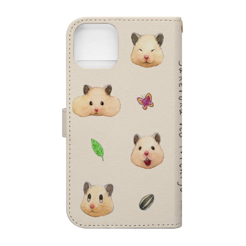 GOTTE🐹STOREの助六の日常（かお） Book-Style Smartphone Case :back