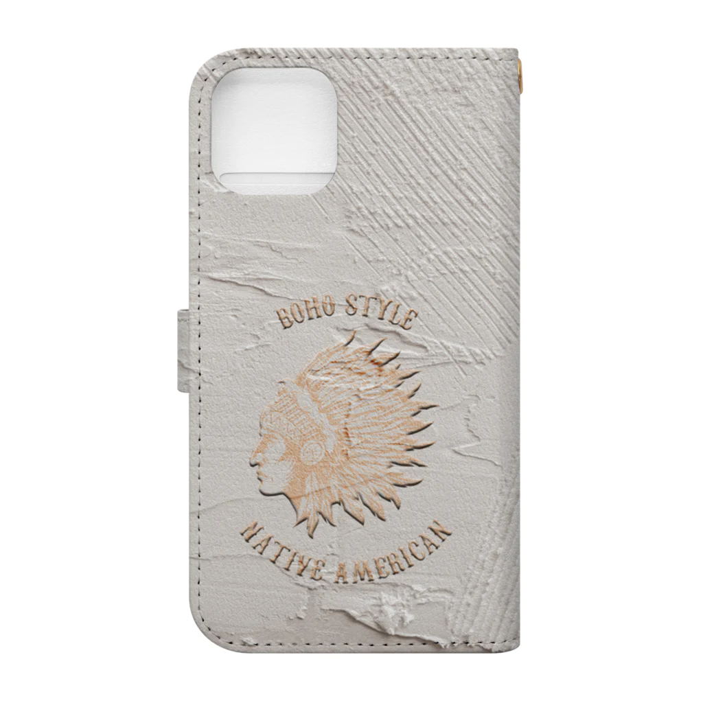 LOFT KEITHのBOHO STYLE-NATIVE AMERICAN- Book-Style Smartphone Case :back