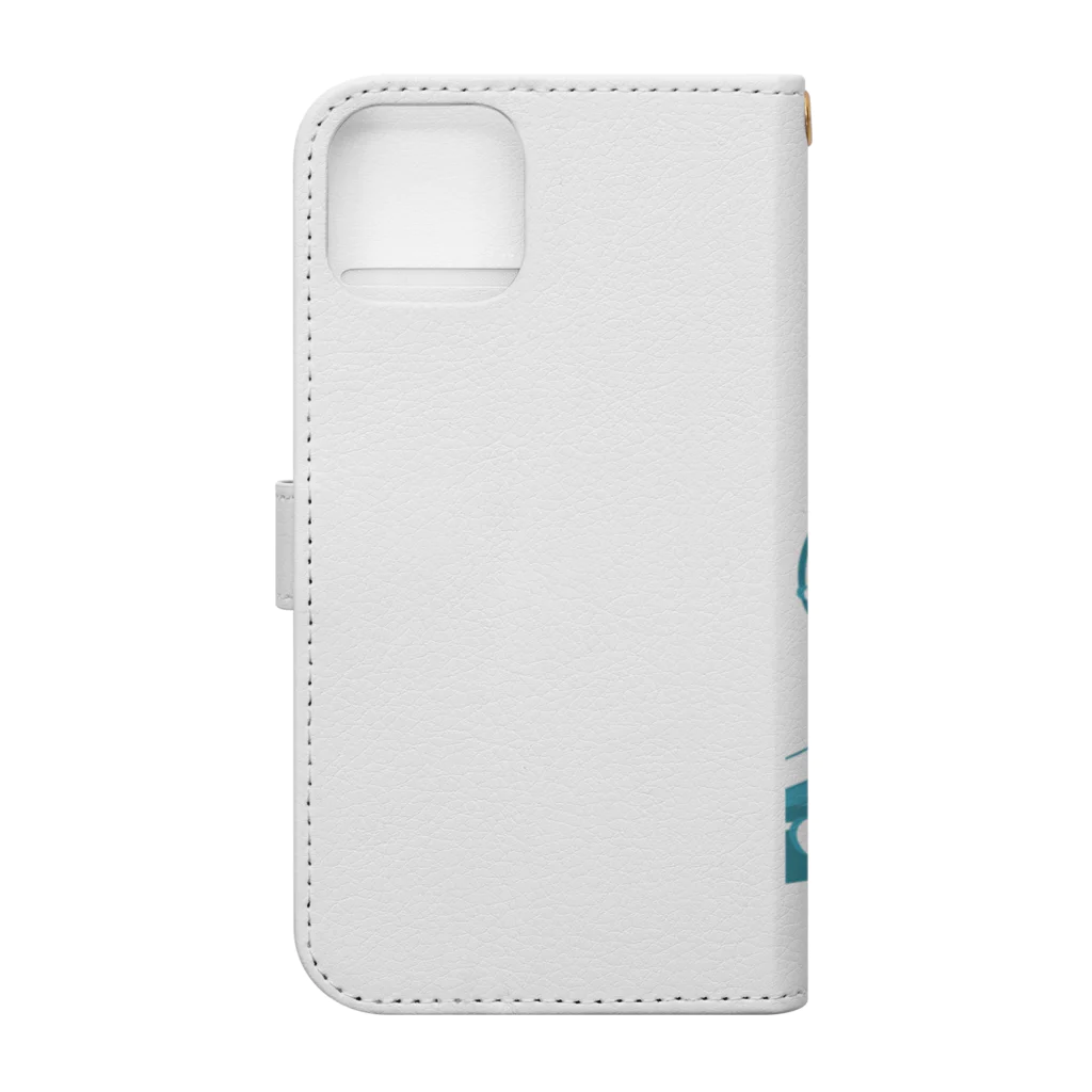 ヨルノネコイチのサーフィンしすぎてふるえる!もももキャット Book-Style Smartphone Case :back