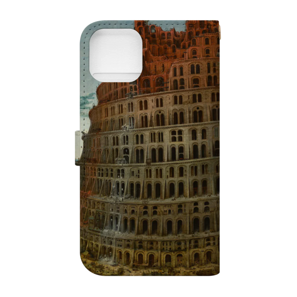 世界美術商店のバベルの塔 / The Tower of Babel Book-Style Smartphone Case :back