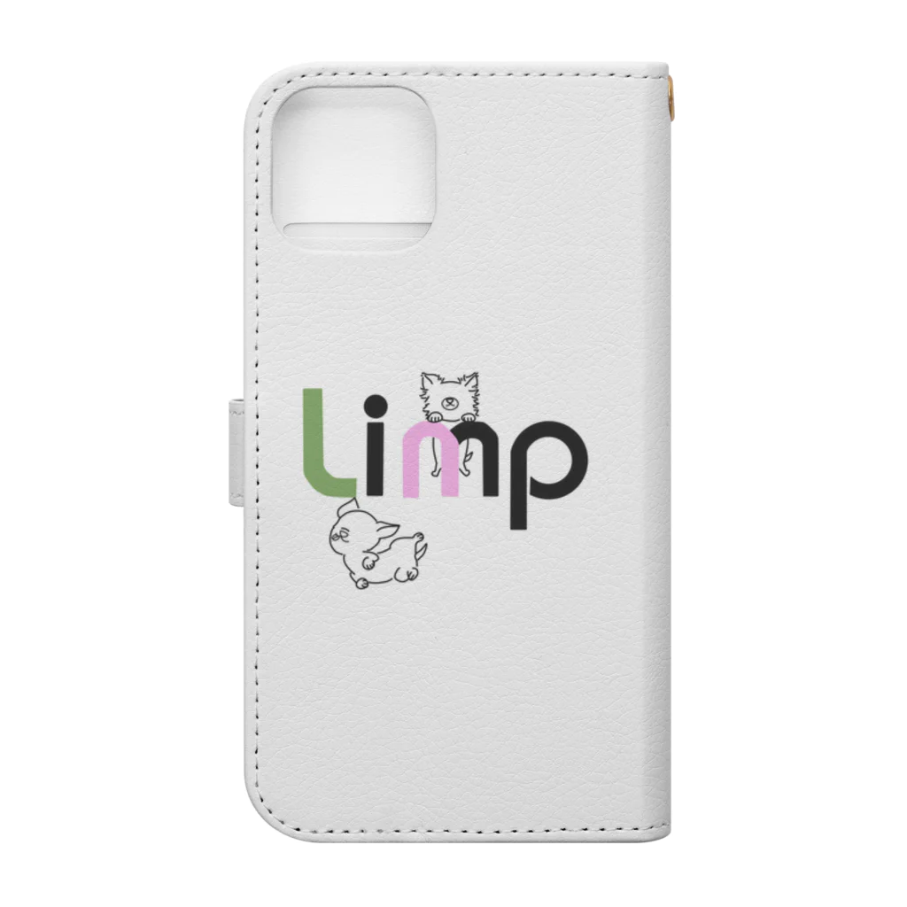 happyのチワワずLimp 手帳型スマホケースの裏面