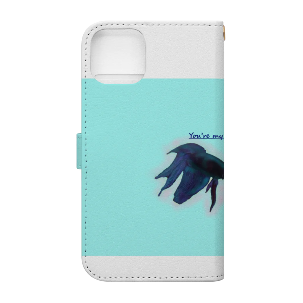 ♡BE HAPPY♡の恋する魚たち Book-Style Smartphone Case :back