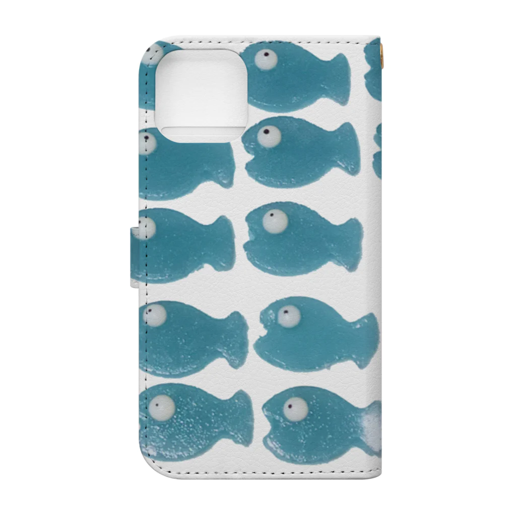 ウオウオマーケット🐟🐟🐟のグミウオ🐟魚群ver. Book-Style Smartphone Case :back