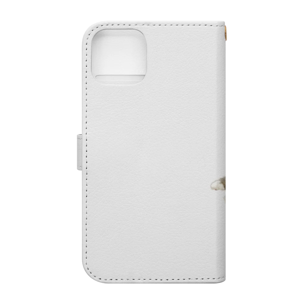 onarisanちのにゃんこたちのおすわりこむにゃんこ Book-Style Smartphone Case :back