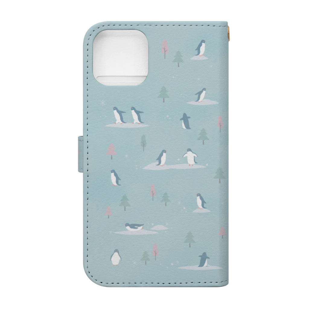 なしもものペンギンちゃんスマホケース Book-Style Smartphone Case :back