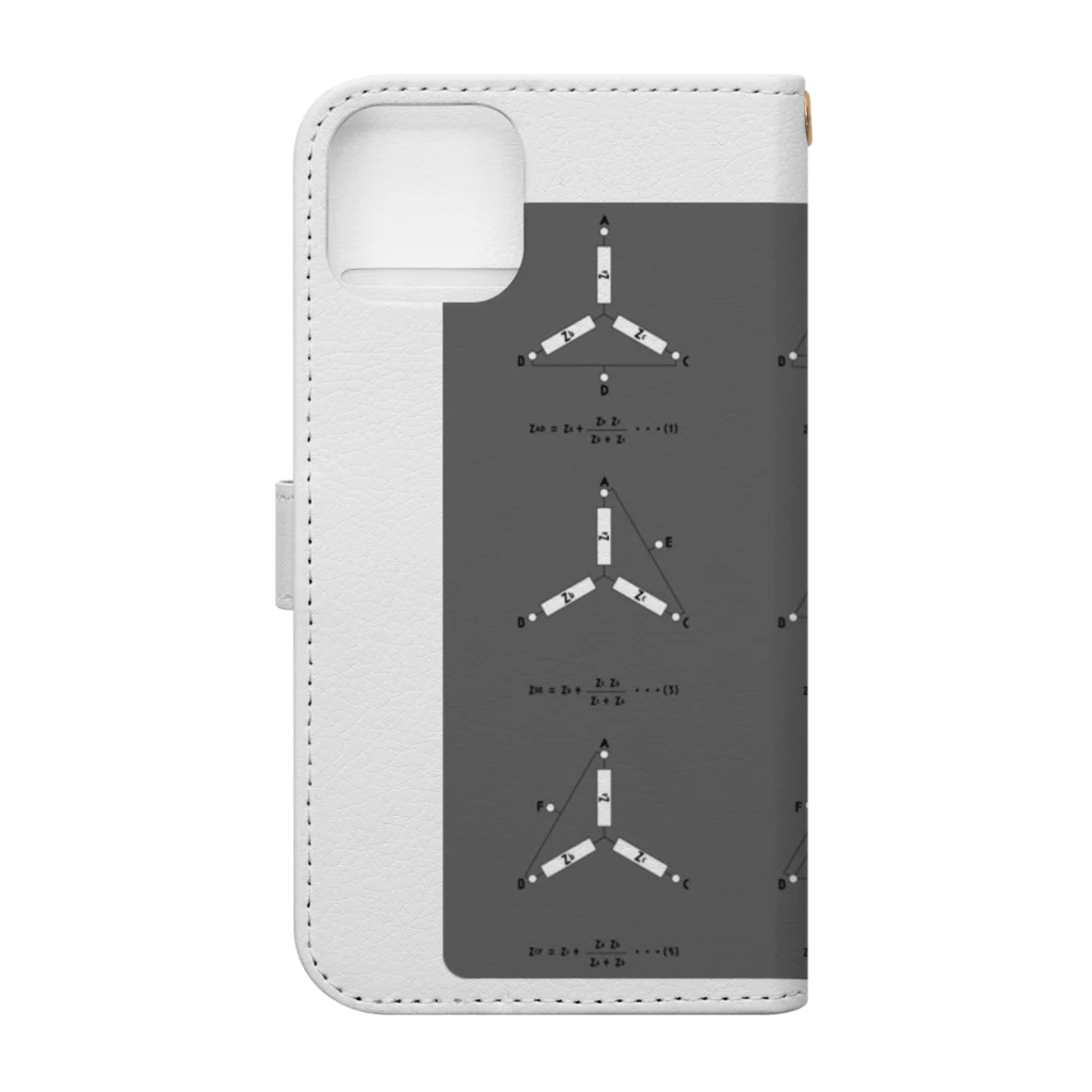 九十九屋の電気回路　Y回路とD回路 Book-Style Smartphone Case :back