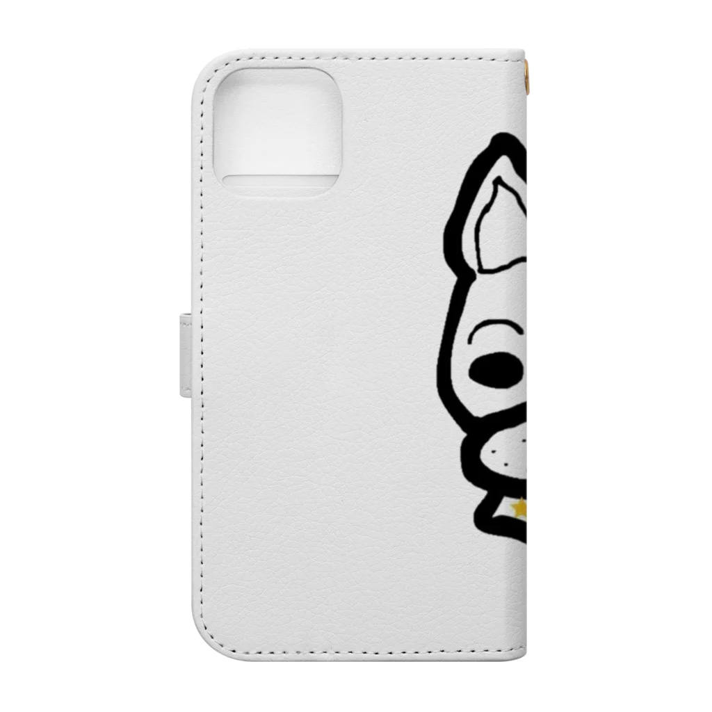 inunokoeのフレンチブルドッグ　THE FACE DOG Book-Style Smartphone Case :back