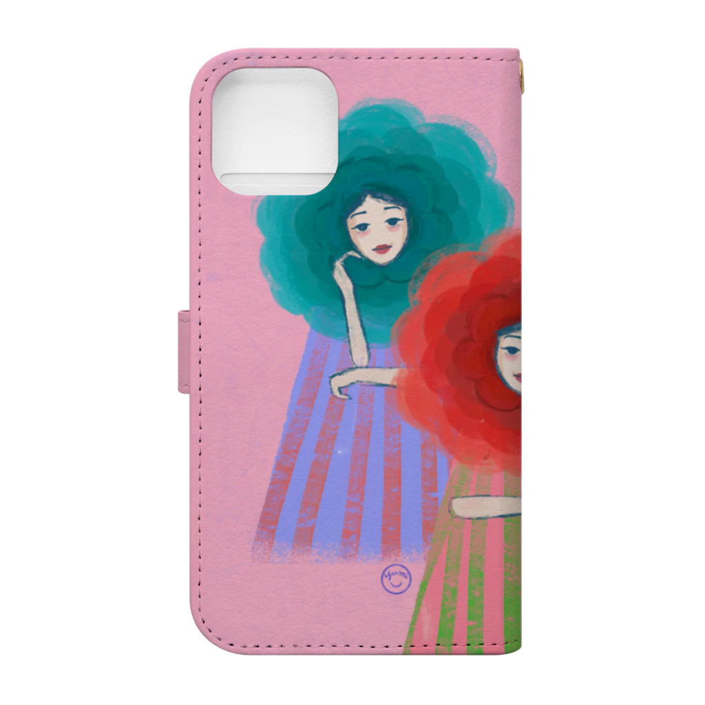 Yumi ＋ ArtのFlower Girls  Book-Style Smartphone Case :back