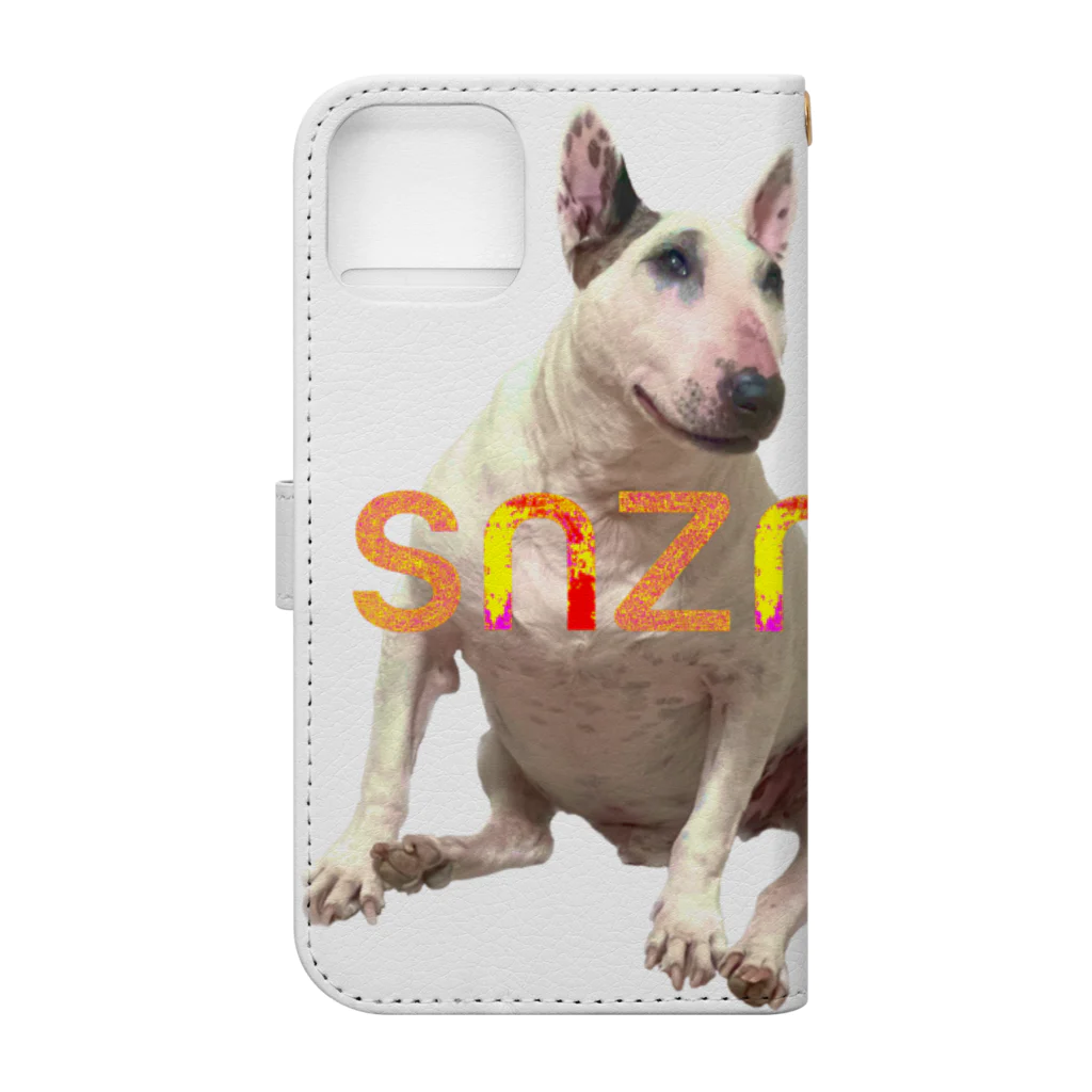 snznのsnzn_BullTerrier 手帳型スマホケースの裏面