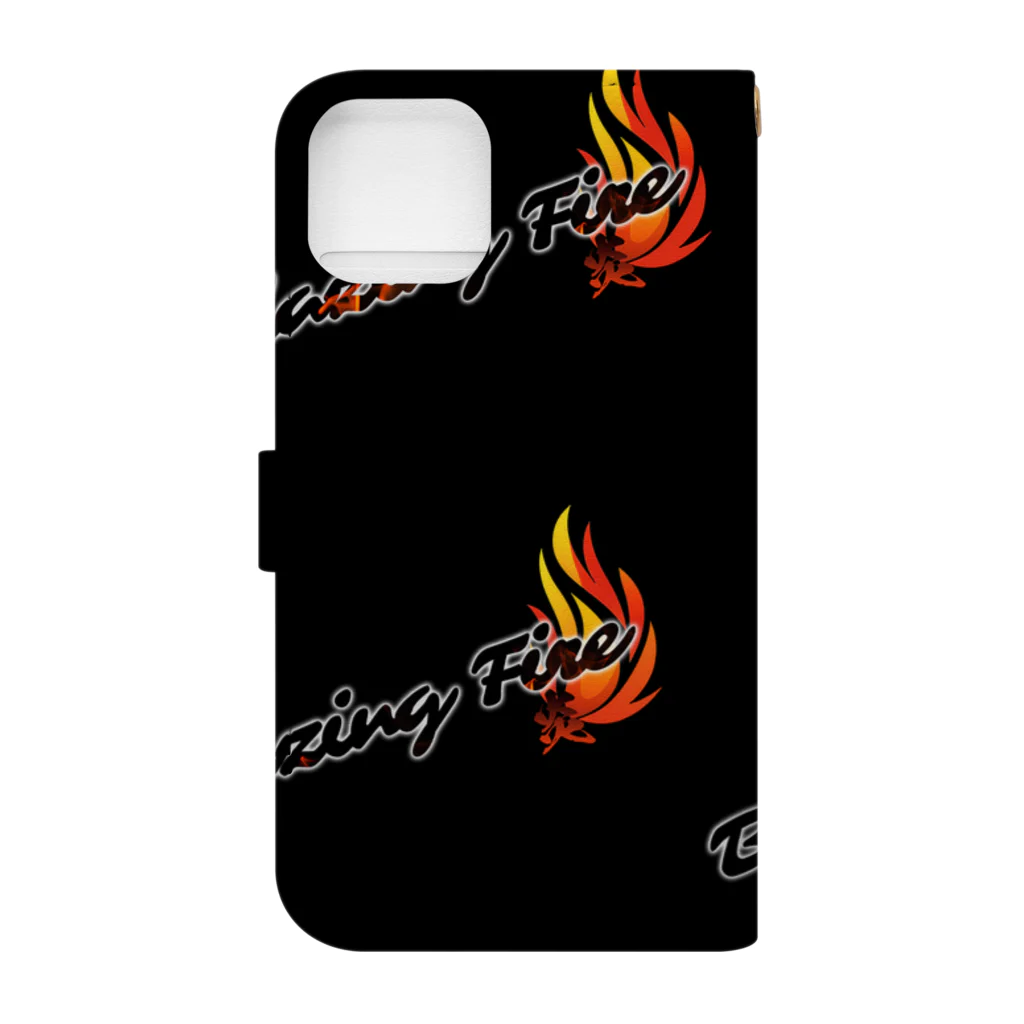 ArayashikI_Japanの炎-Blazing Fire-【手帳型スマホケース】 Book-Style Smartphone Case :back