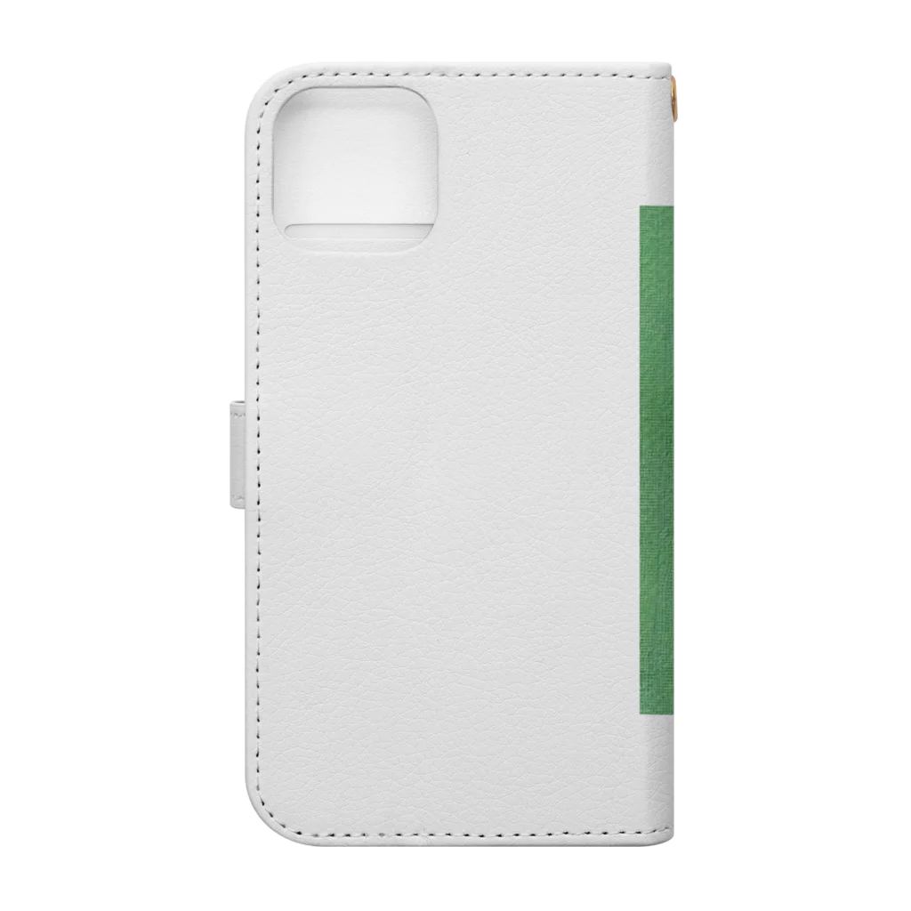 フラワーアイテムのグリーンバックのグリーンブーケ Book-Style Smartphone Case :back