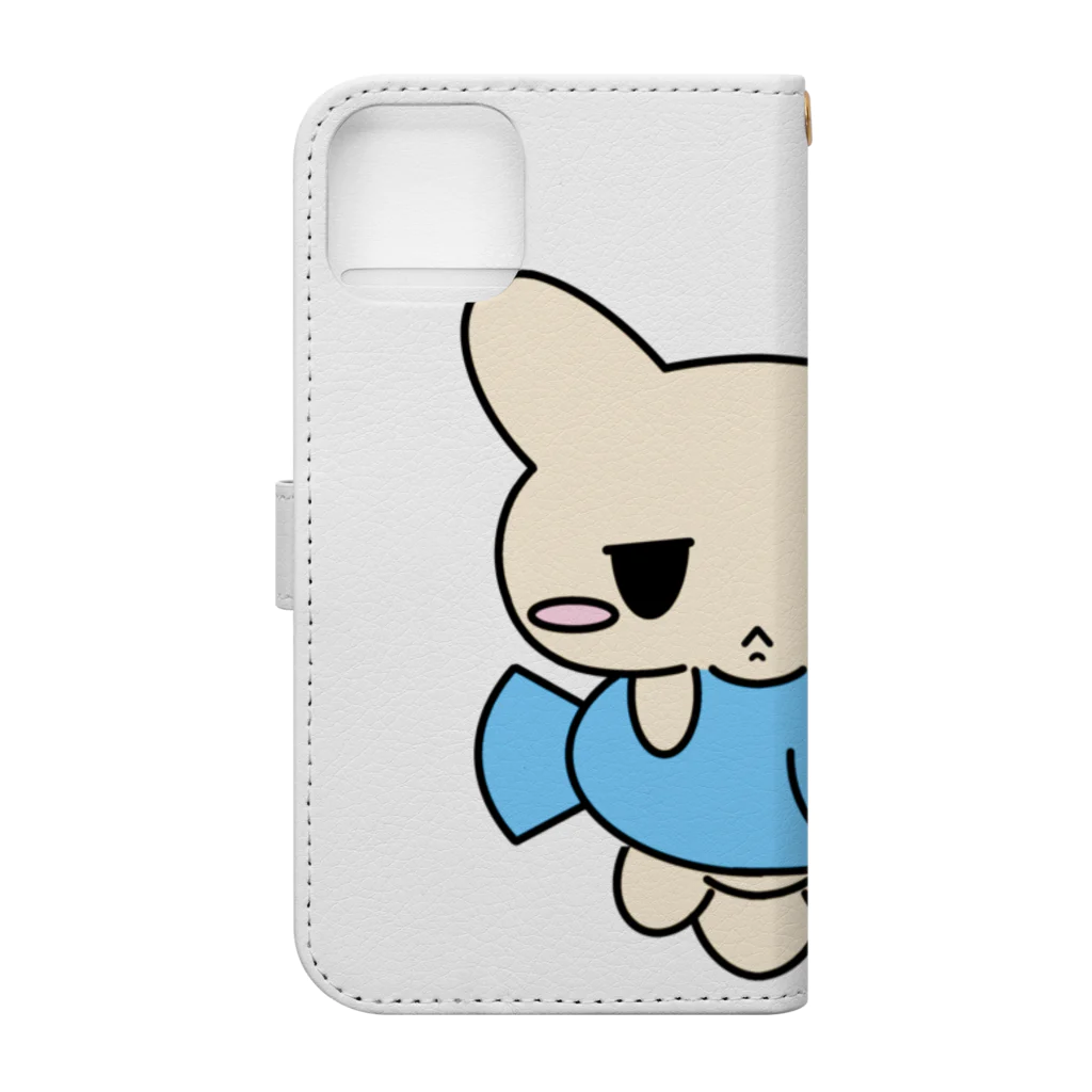 ムスっと！のピエんとねこさん Book-Style Smartphone Case :back