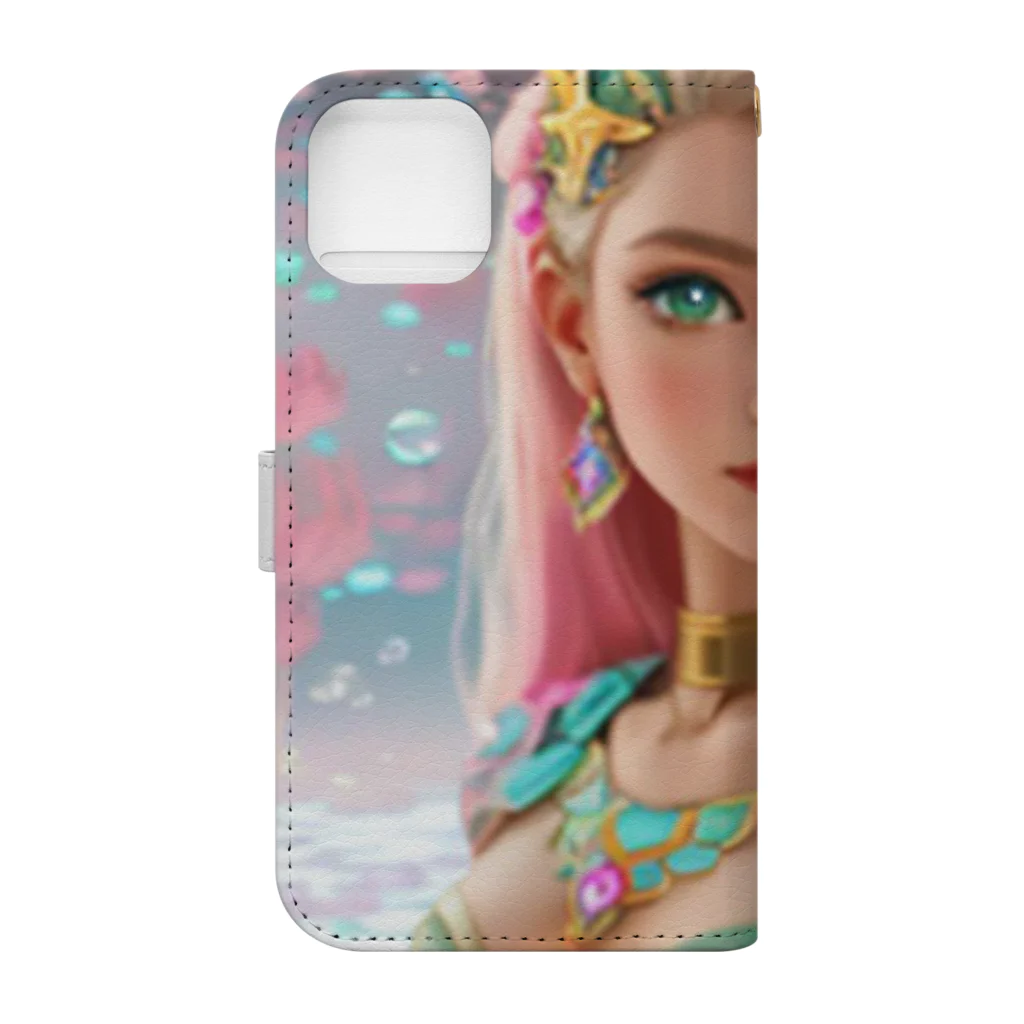 💖宇宙整体♪🌈♪こころからだチャンネル♪💖のmermaid Princess LARA Book-Style Smartphone Case :back