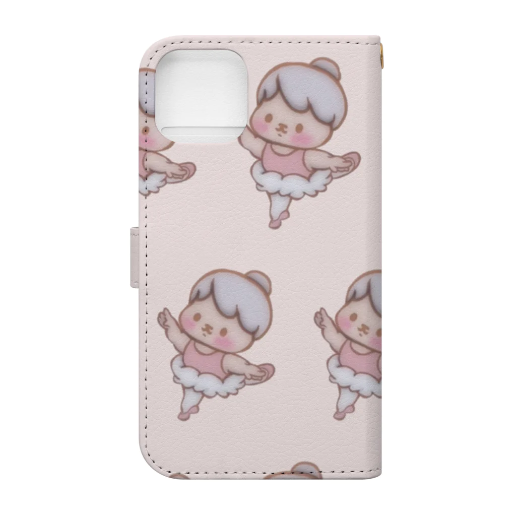 BabyBallerina🩰ONLINESHOPのベビーバレリーナ　アラベスクピンク 手帳型スマホケースの裏面