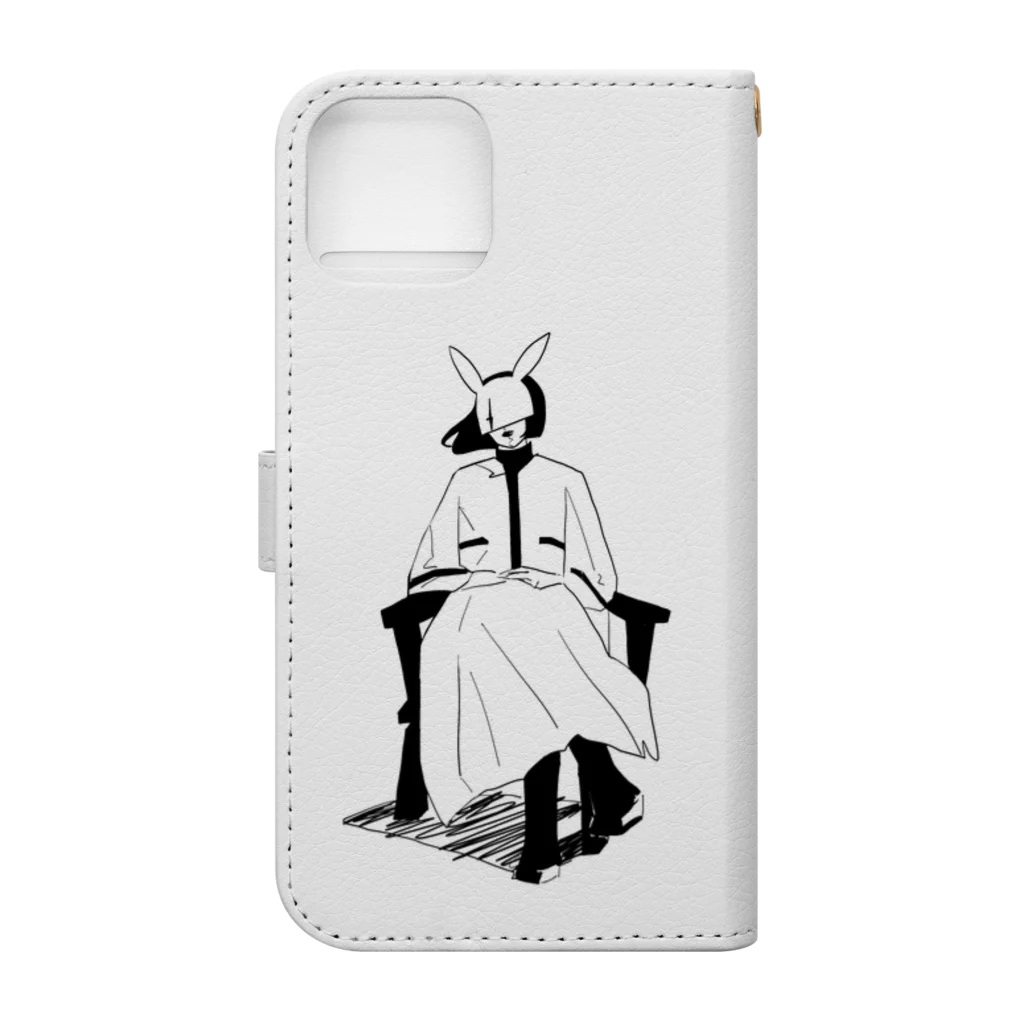 有村佳奈のART FASHION SHOPのprincess theory_white Book-Style Smartphone Case :back