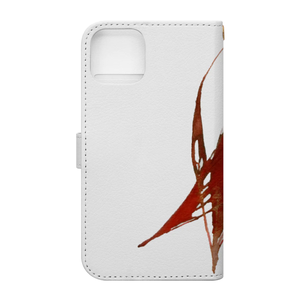 onmycolorの楽描き店の紅 Book-Style Smartphone Case :back