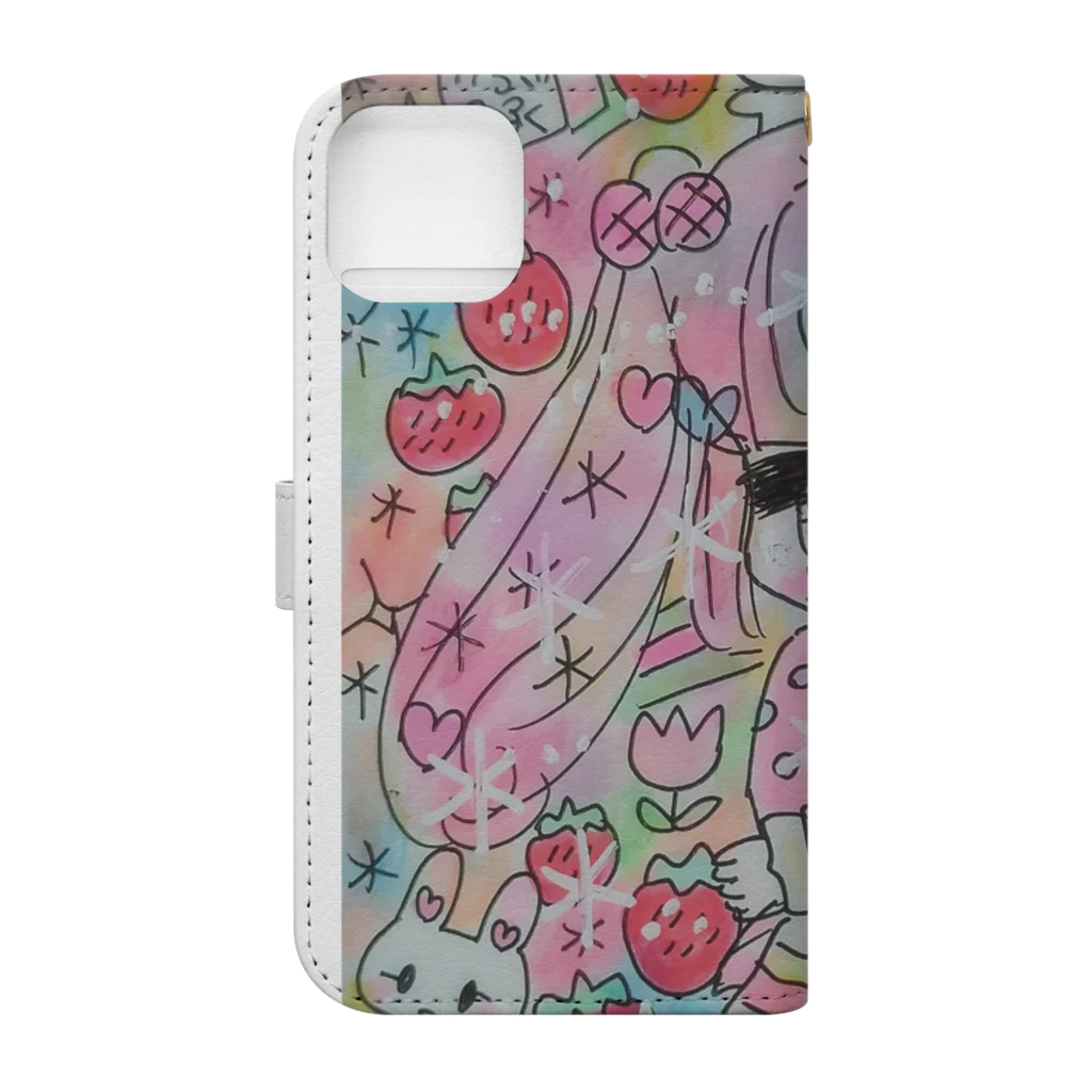 🎀姫野森みみ🎀mimistrawberrymilkのいちごみるく🍓🍼みみたん🐰 Book-Style Smartphone Case :back