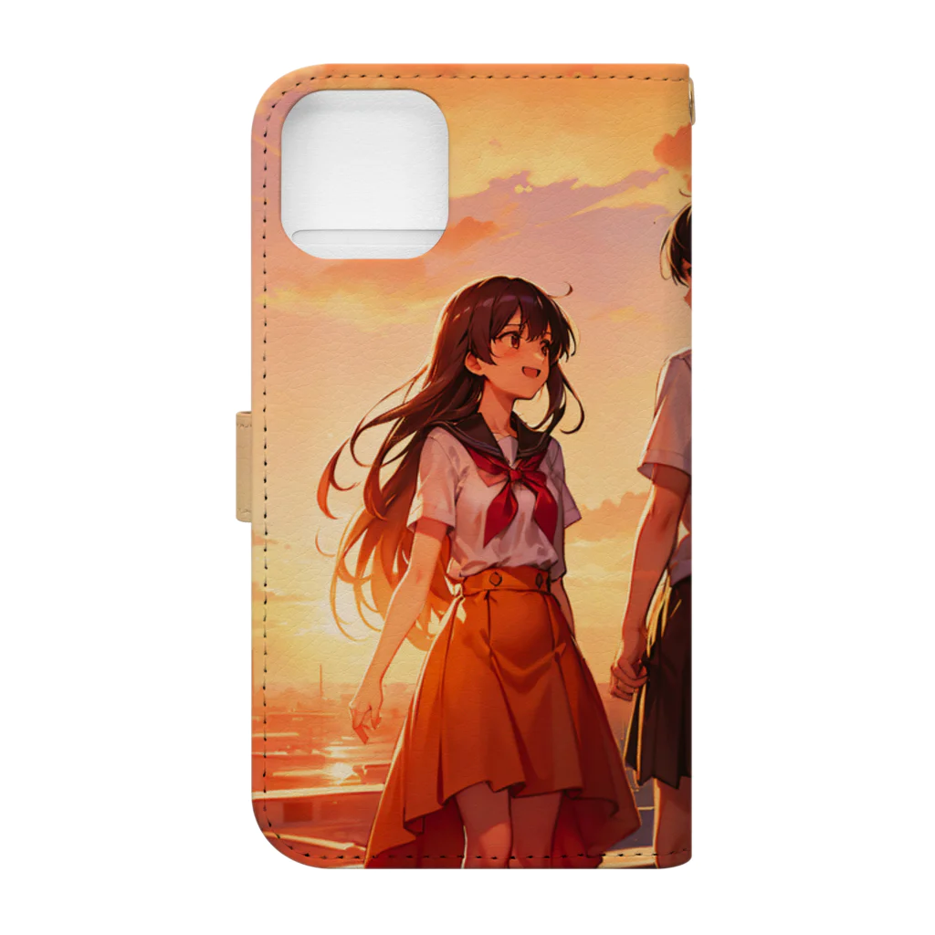 卯月なのかのTwilight Journey　〜黄昏に染まる世界の旅〜　　No.4「日常」 Book-Style Smartphone Case :back