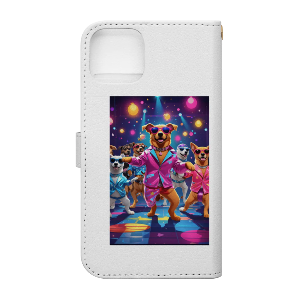 jrjrjrのドッグ・ダンシング・ディスコ Book-Style Smartphone Case :back