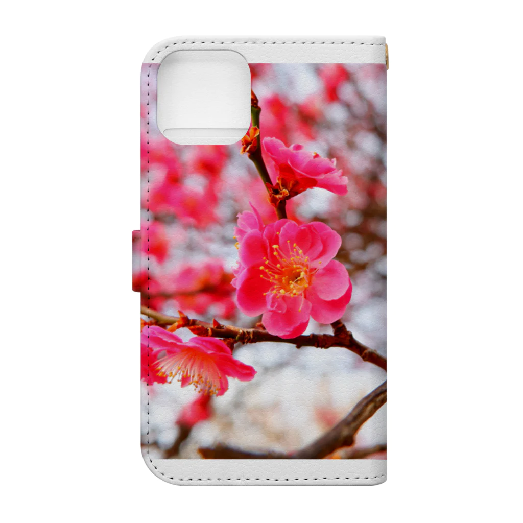 dandelionの紅梅 Book-Style Smartphone Case :back