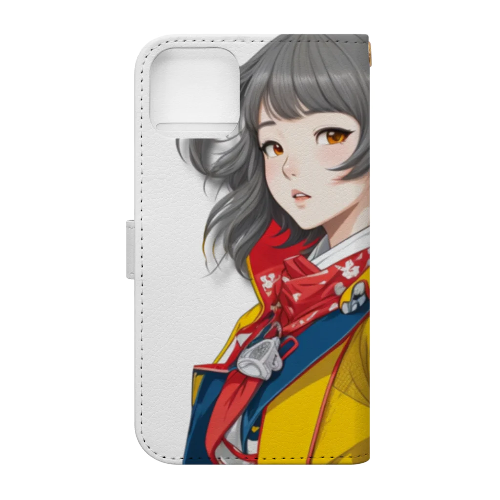 大正レトロJYOSIの大正レトロJYOSI　レイナ Book-Style Smartphone Case :back