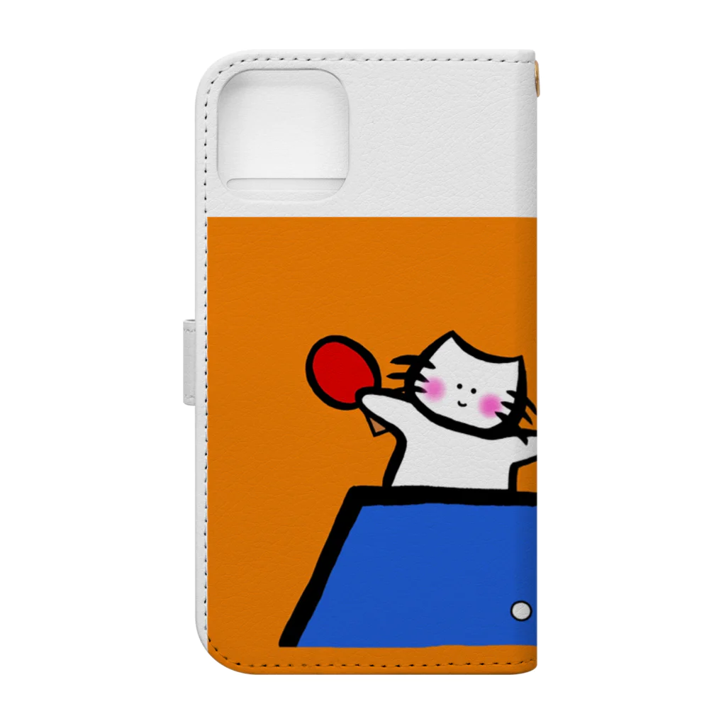 麗華商店のダブルスする仲良し猫 Book-Style Smartphone Case :back