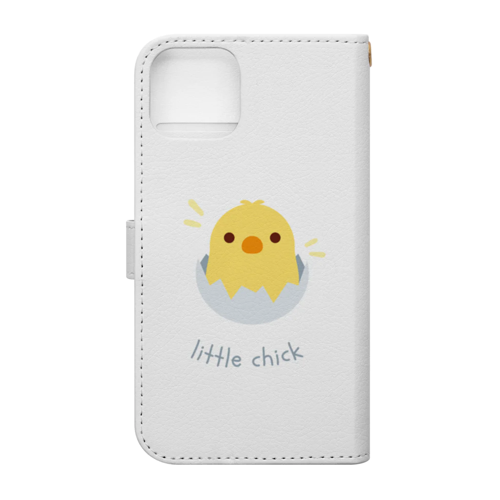 愉快な仲間たちのLittle Chick 手帳型スマホケースの裏面