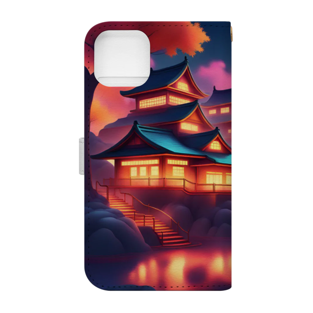 rapasuの日本情景（秋） Book-Style Smartphone Case :back