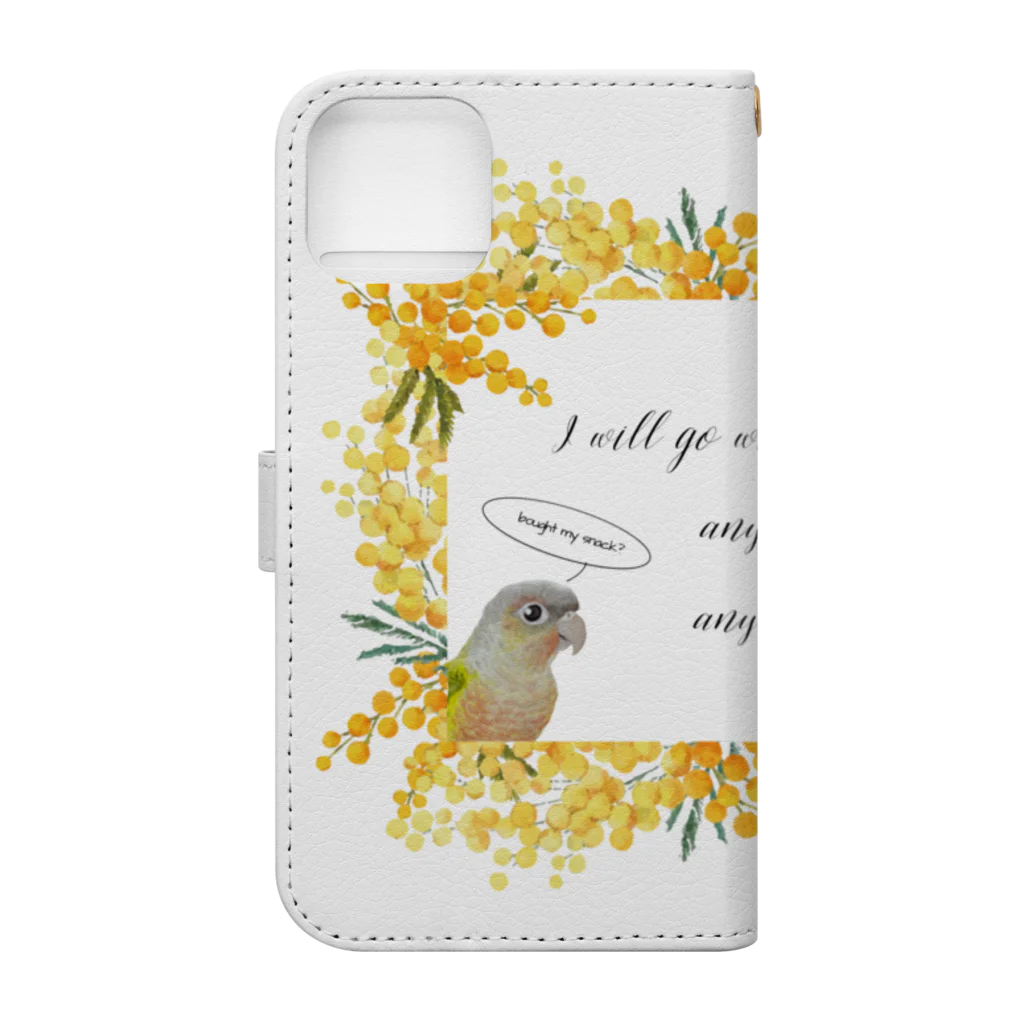 mariechan_koboの073 go with ウロコインコパイナップル Book-Style Smartphone Case :back