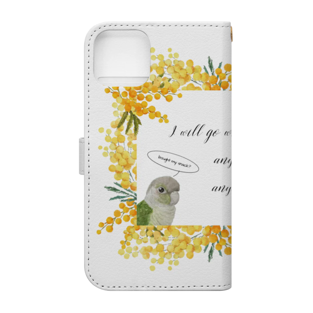 mariechan_koboの074 go with ウロコインコシナモン  Book-Style Smartphone Case :back