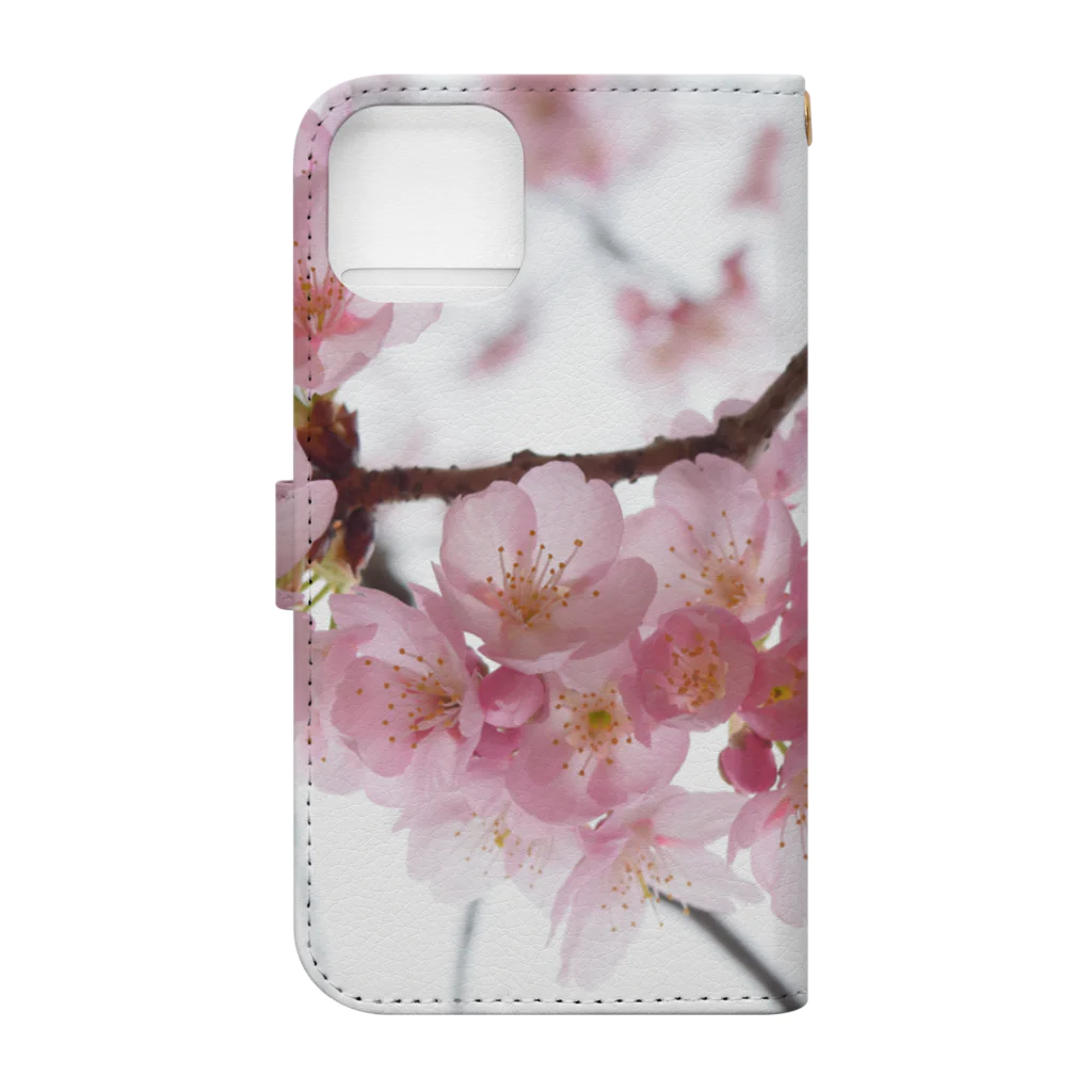 I miss you の河津桜満開 Book-Style Smartphone Case :back